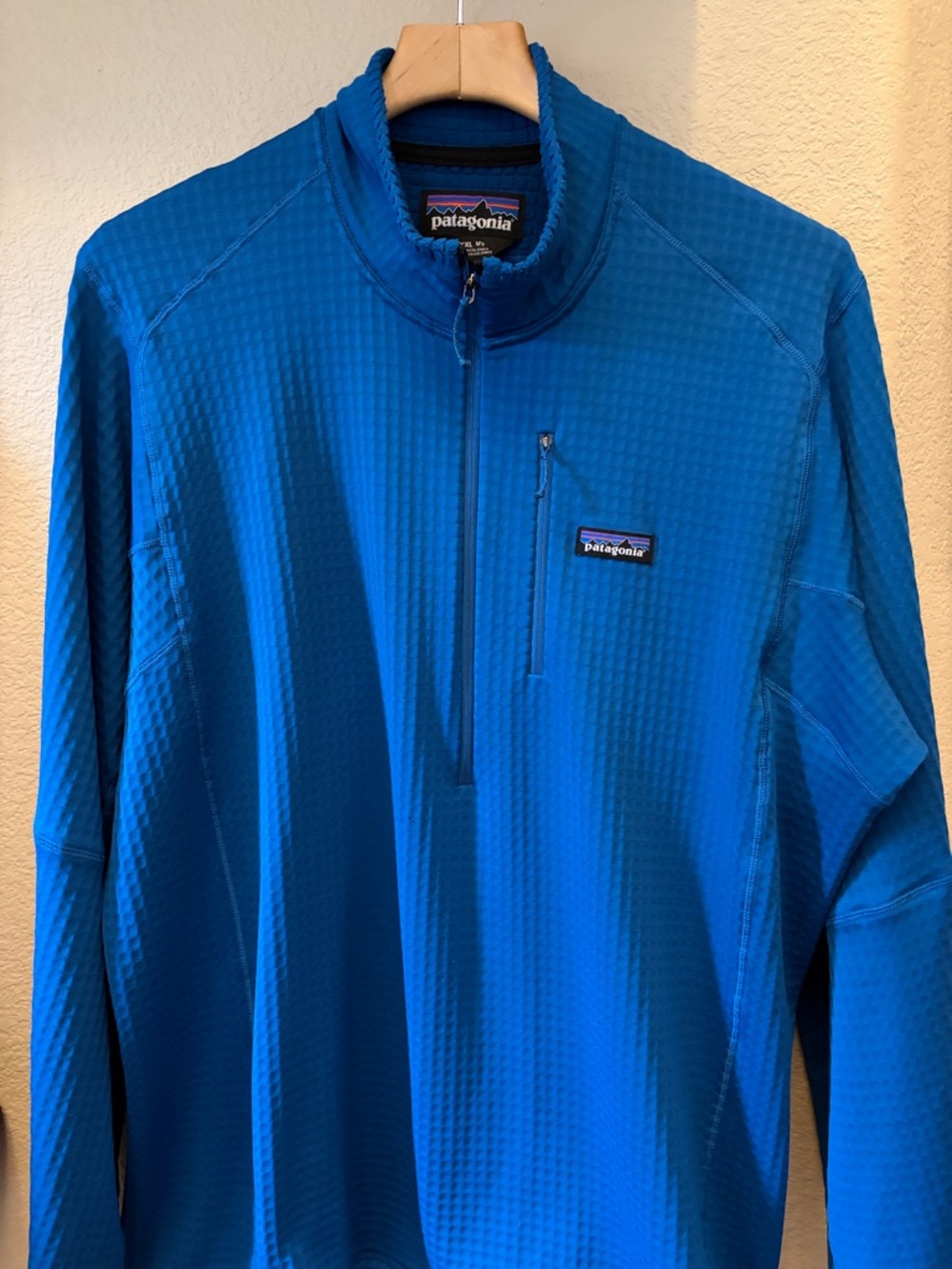 Patagonia Men’s Blue Grid Half-Zip Performance Pullover